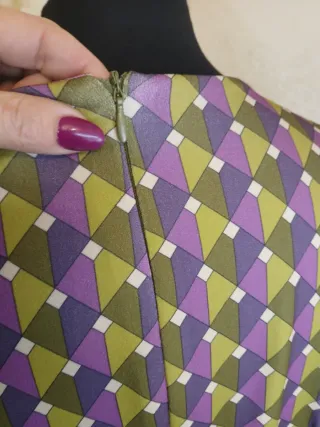 Vestitino donna vintage fantasia geometrica