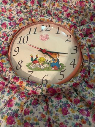 Reloj de pared flor tela