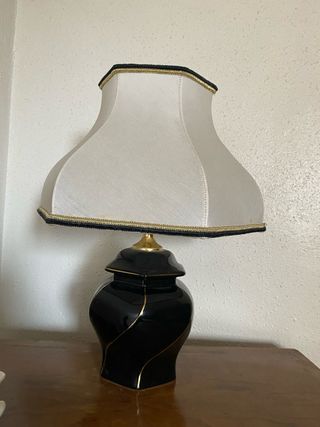 2 Lámparas Negras y Doradas