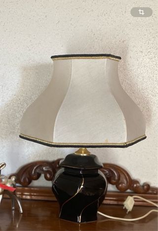 2 Lámparas Negras y Doradas