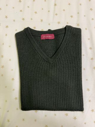 Chaleco Eddie Bauer V-Neck Verde Oscuro