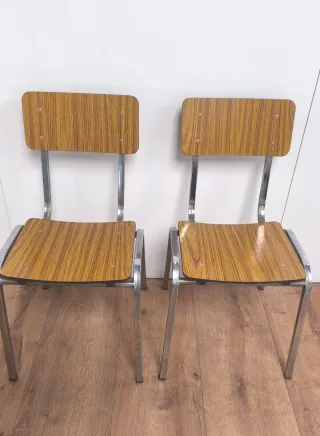 2 SILLAS ANTIGUAS VINTAGE 45