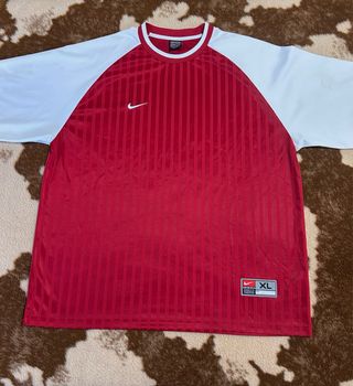 Camiseta Nike Deportiva XL Roja y Blanca