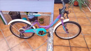 Bicicleta infantil morada 6-8 años