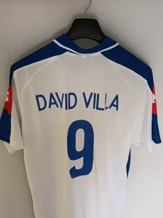 Camiseta Real Zaragoza retro. David Villa 7. XL