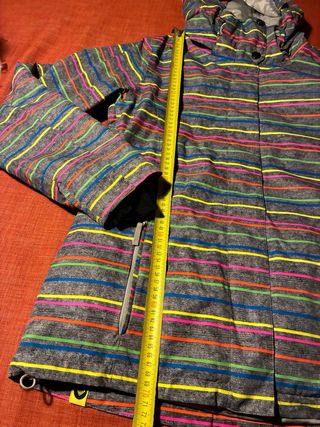 Chaqueta de esquí roxy m-l con rayas de colores