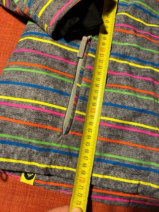 Chaqueta de esquí roxy m-l con rayas de colores