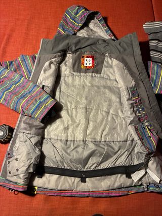 Chaqueta de esquí roxy m-l con rayas de colores
