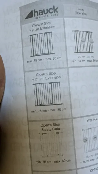 Puerta de seguridad Hauck 96-101 cm