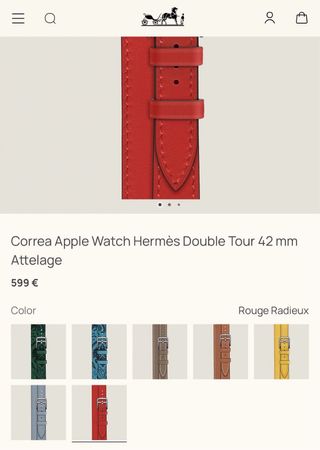 Correa Apple Watch Hermès Rouge RadieuDoble Vuelta