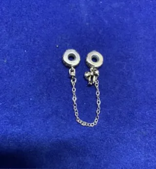 Cadena Seguridad lazo niña Pulsera Pandora Plata