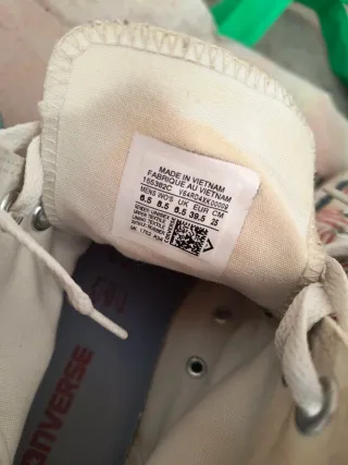 Converse All Star Scarpe Alte Rosse Bianche