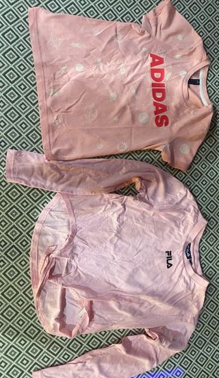 Lote 2 Camisetas Niña Adidas y Fila Talla 8-12