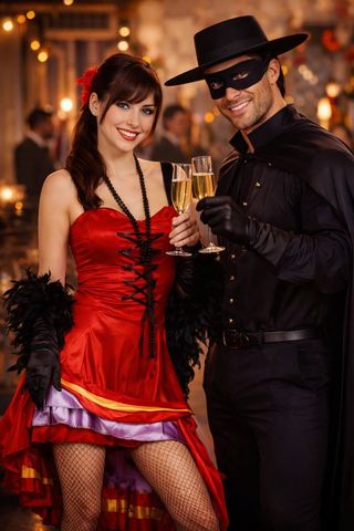 Disfraz Carnaval Cabaretera Mujer Talla M-L