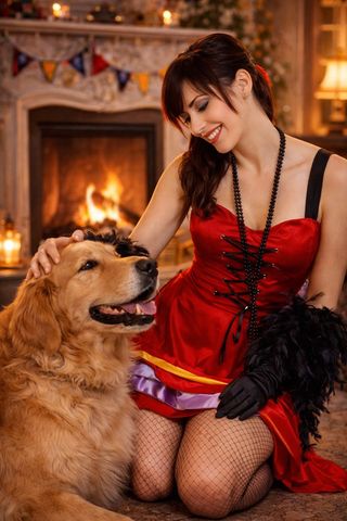 Disfraz Carnaval Cabaretera Mujer Talla M-L