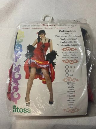 Disfraz Carnaval Cabaretera Mujer Talla M-L