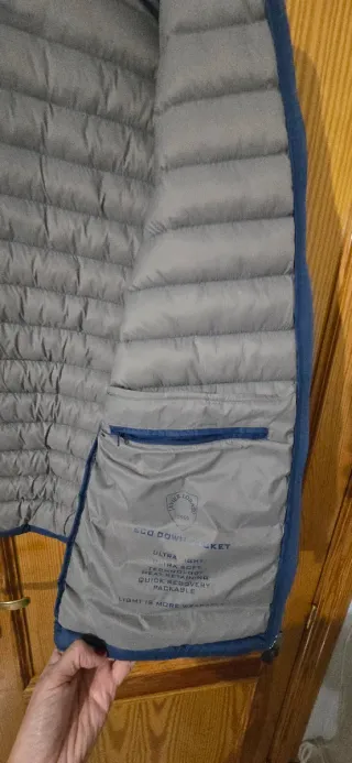Chaqueta acolchada caballero azul