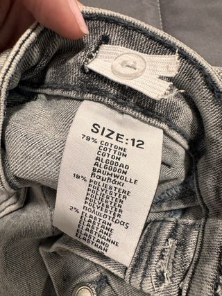 Falda pantalon tejana gris JOY Talla XS