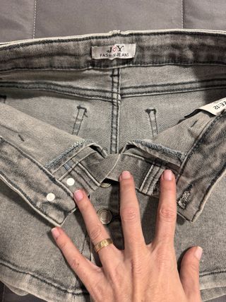 Falda pantalon tejana gris JOY Talla XS