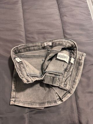 Falda pantalon tejana gris JOY Talla XS