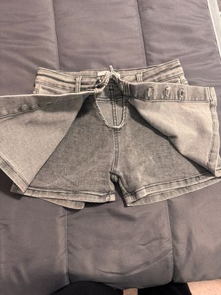 Falda pantalon tejana gris JOY Talla XS