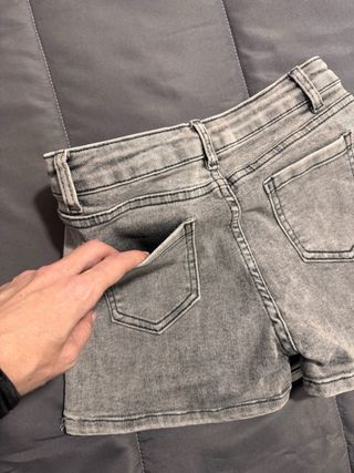 Falda pantalon tejana gris JOY Talla XS