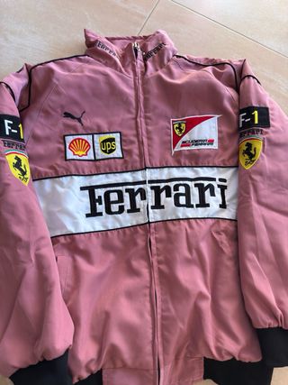 Chaqueta Ferrari Vintage Racing F1 Retro Bomber