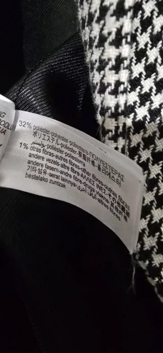 Traje de Blazer y pantalón Zara Pata de Gallo Negr