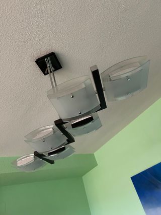 Lámpara de techo moderna cristal y metal