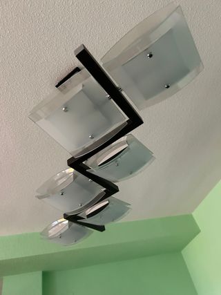 Lámpara de techo moderna cristal y metal