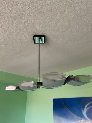 Lámpara de techo moderna cristal y metal