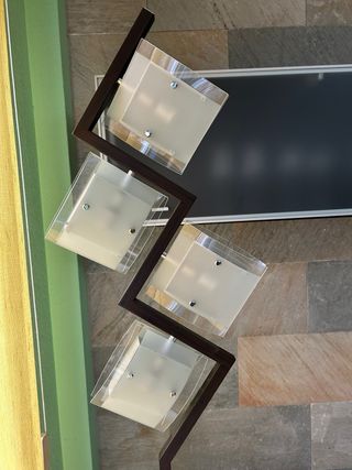 Lámpara de techo moderna cristal y metal