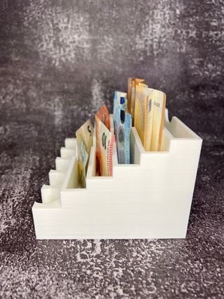 Organizador de billetes y monedas. Org. de dinero.