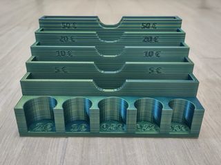 Organizador de billetes y monedas. Org. de dinero.
