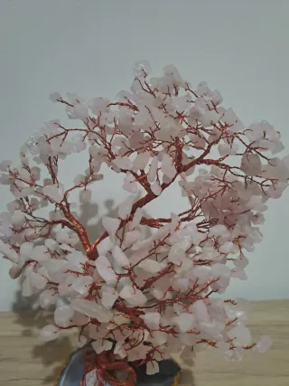 Albero di quarzo rosa