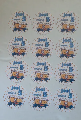 Pegatinas adhesivas cumpleaños