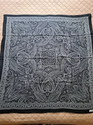Foulard Gim Renoir Paisley Nero Grigio