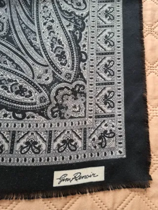 Foulard Gim Renoir Paisley Nero Grigio