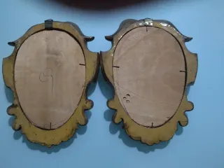 Coppia Quadri Floreali Dorati