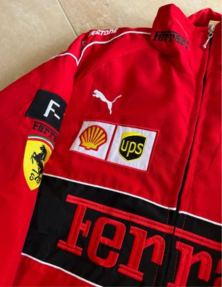 Chaqueta Ferrari Vintage Racing F1 Retro Bomber