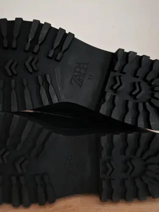 Botines Zara Negros Plataforma Cremallera