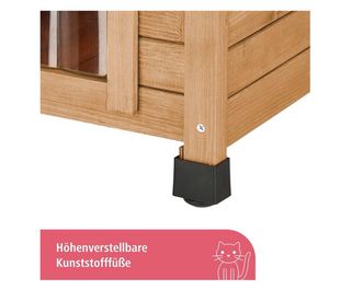 Casa de madera para gatos rústica