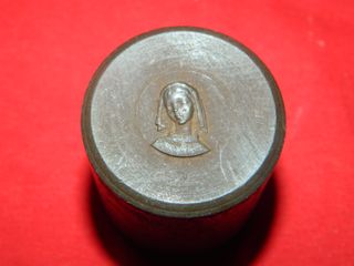 Cuño troquel acero religioso niña medallas