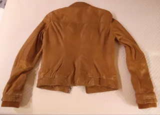 Chaqueta CUERO PIEL CAMEL chamarra chalecos