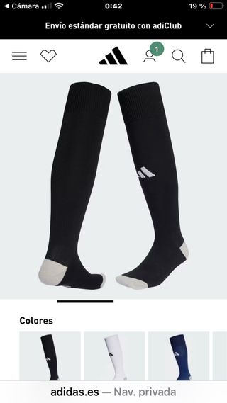 Dos pares de medias Adidas Milano talla 40/42