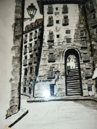 Cuadro Arco de Cuchilleros Madrid – firmado Mª Hid