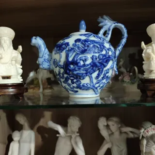 Tetera china dragón Dinastía Qing vintage