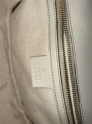 Bolso Gucci Vintage Piel Serpiente Gris/Blanco