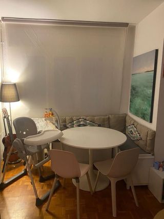 Banco Cómoda con Asiento Acolchado Blanco 2ud.