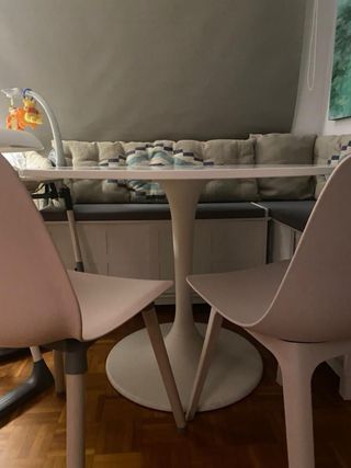 Banco Cómoda con Asiento Acolchado Blanco 2ud.